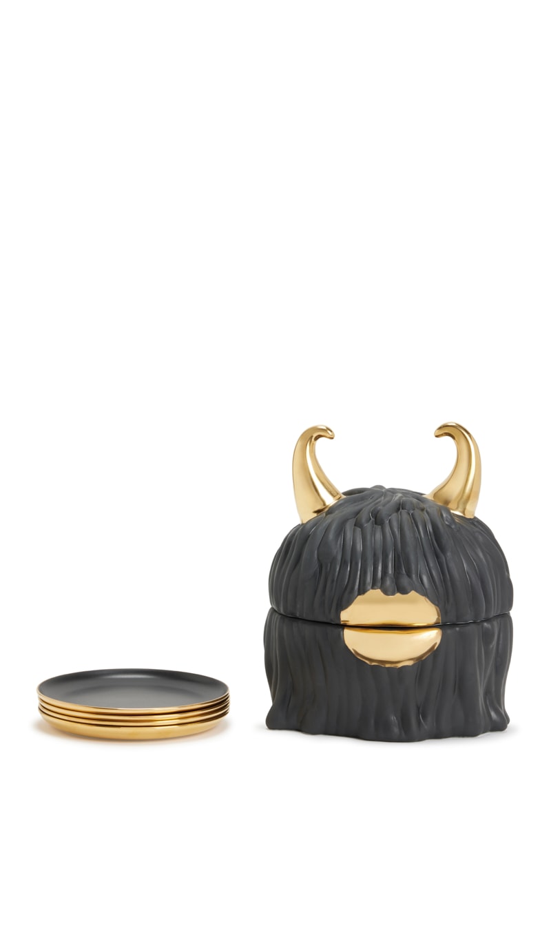 

L'objet Black Haas Lynda Box & Plates Set Of 4 | The Deal Outlet