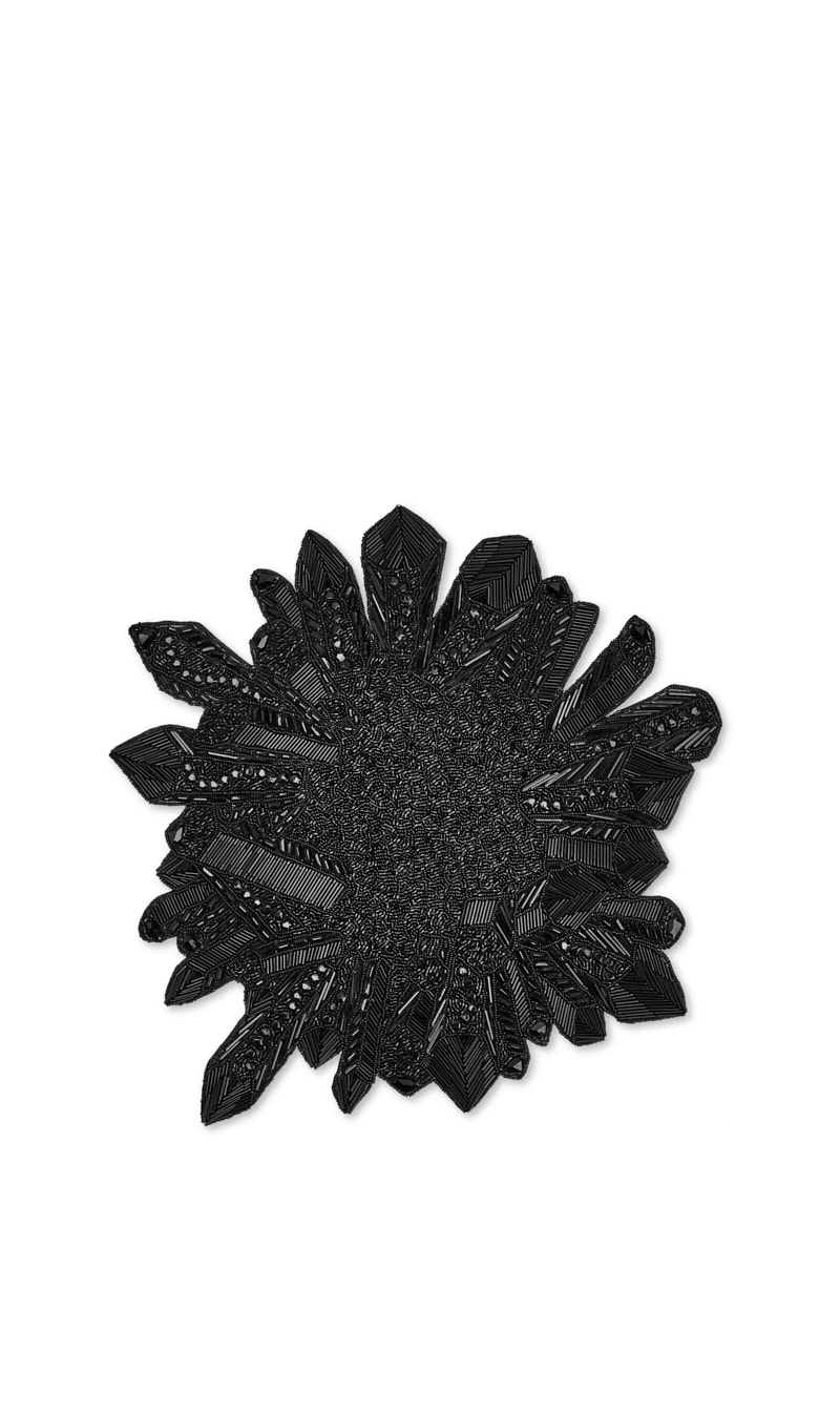 

Kim Seybert Black Zenith Placemat In Black | The Deal Outlet