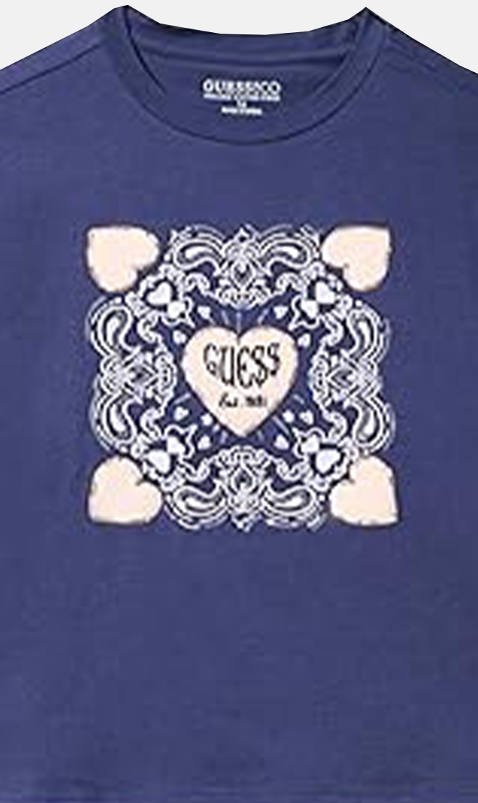 

Guess Blue Front Logo T-shirt for Girls | The Deal Outlet