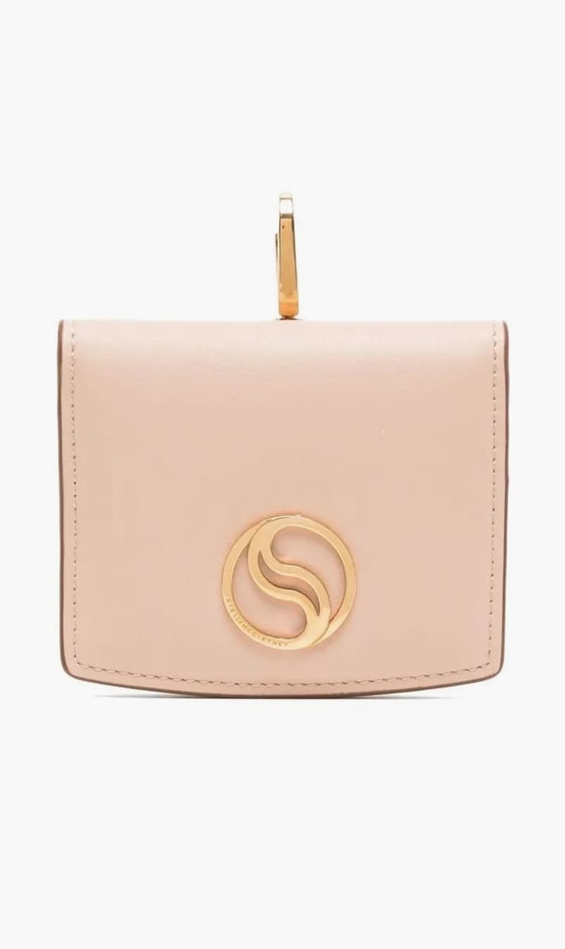 

Stella Mc Cartney Pink Logo Plaque Card Holder for Women | The Deal Outlet