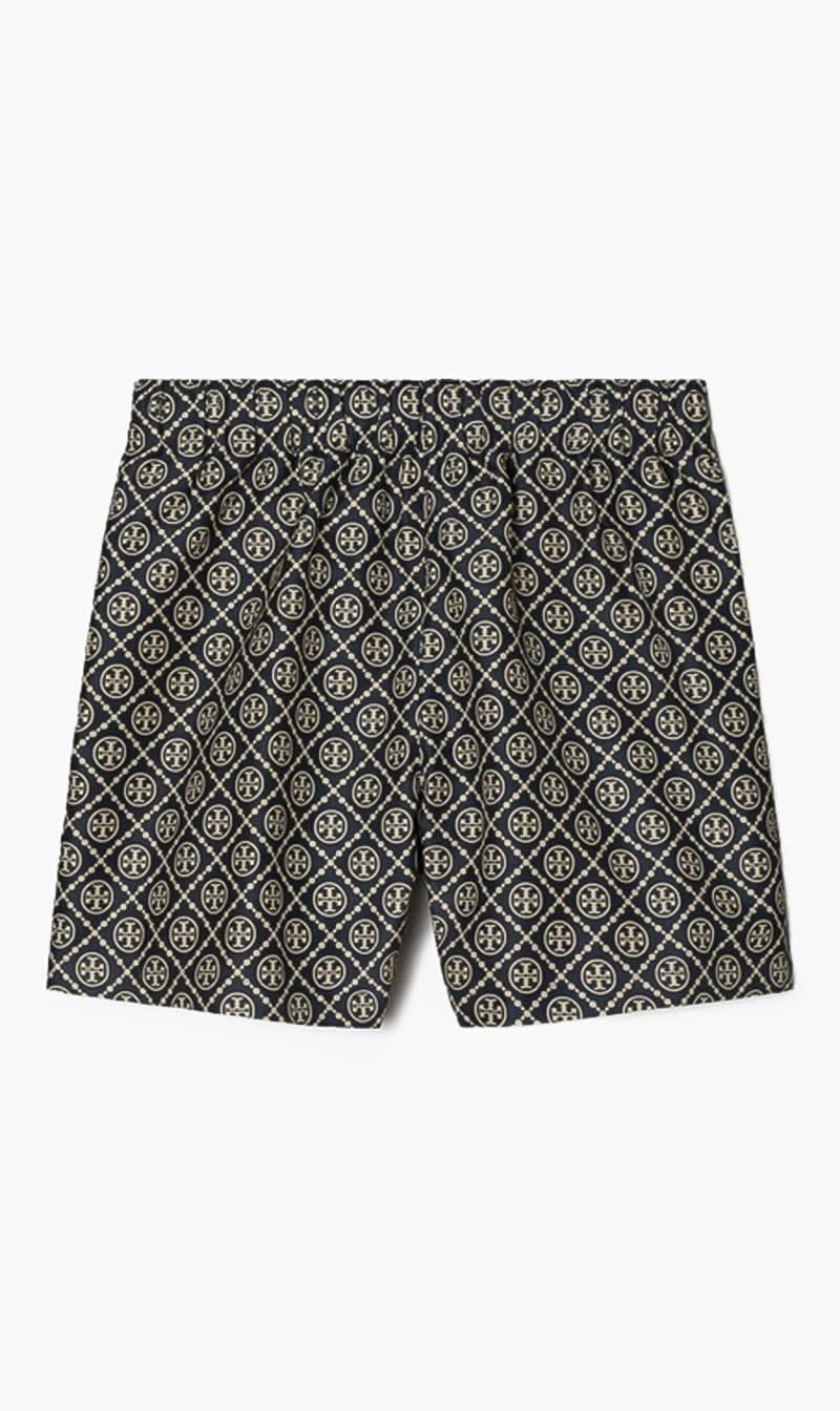 

Tory Burch Blue Tory Sport T Monogram Jacquard Shorts for Women | The Deal Outlet