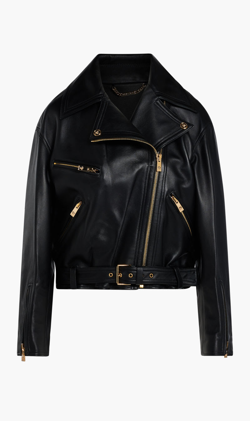 

Versace Black Jacket Leather for Women | The Deal Outlet