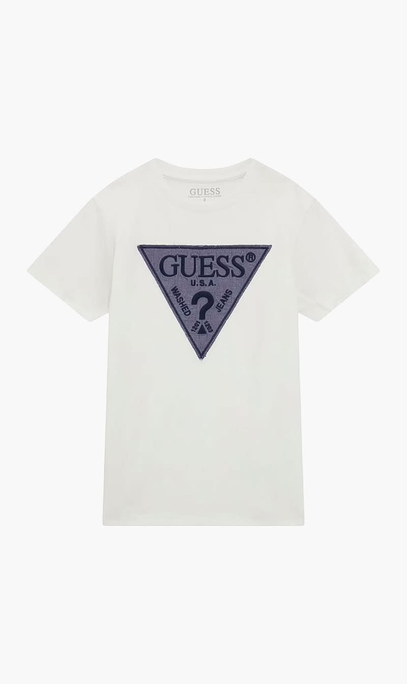 Guess White Cotton T-shirt for Boys