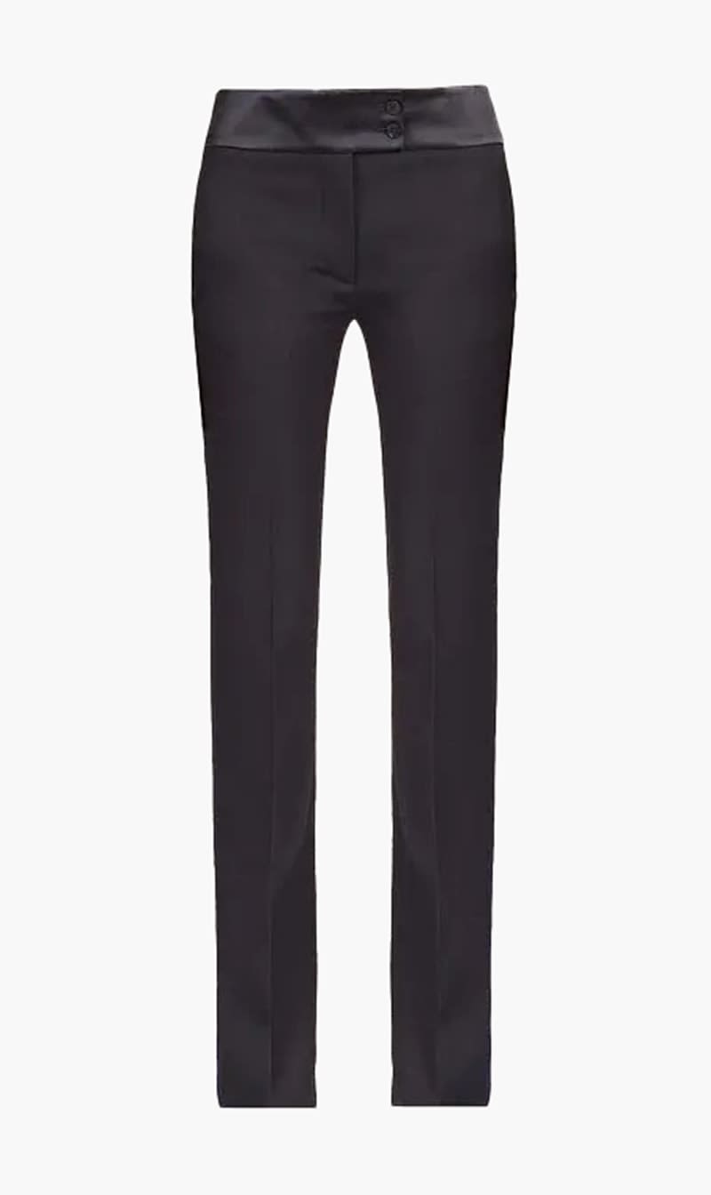 

Salvatore Ferragamo Black Cl3895 Graind De Poudre Wooltrousers for Women | The Deal Outlet