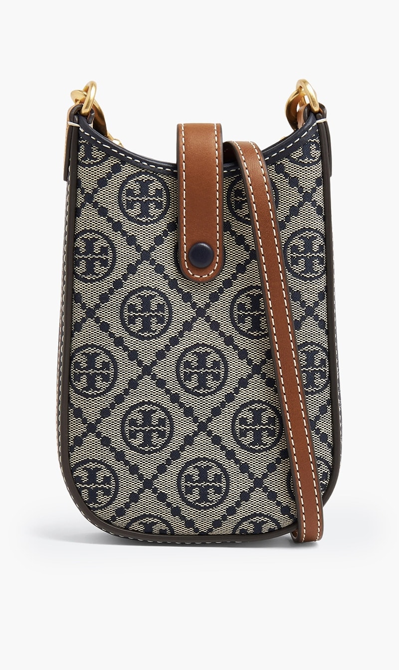 

Tory Burch Blue T Monogram Phone Crossbody Bag for Women | The Deal Outlet