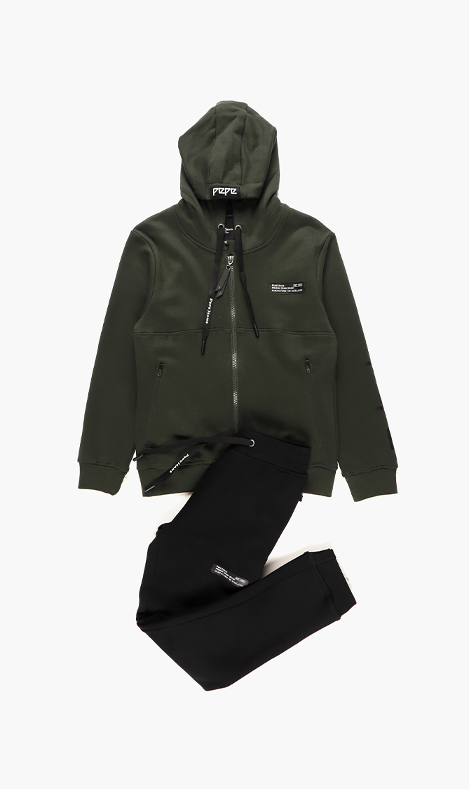 

Moises Zipped Tracksuit, Green