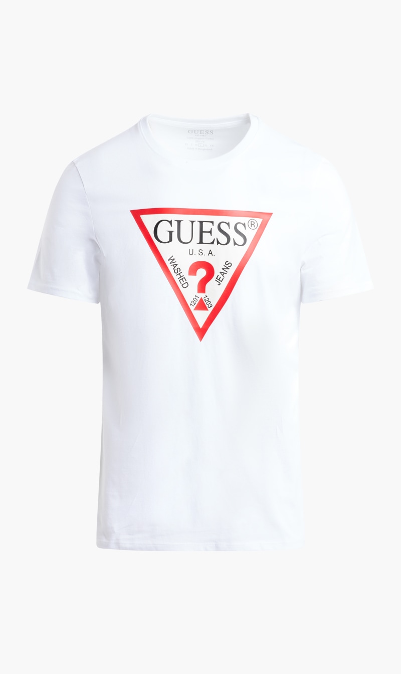 

Guess White Cn Ss Original Logo - Organic Stream Jersey 180 for Men | The Deal Outlet