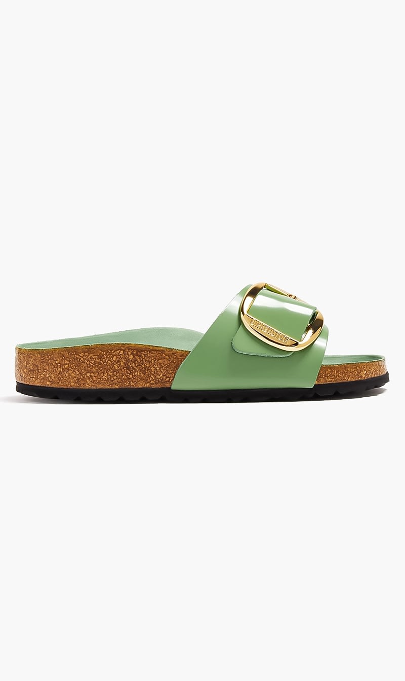 

Birkenstock Green Madrid Big Buckle Narrow Width Sandals for Women | The Deal Outlet