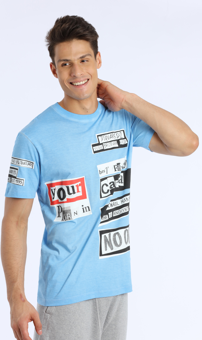 

Dsquared2 Printed Blue T-shirt