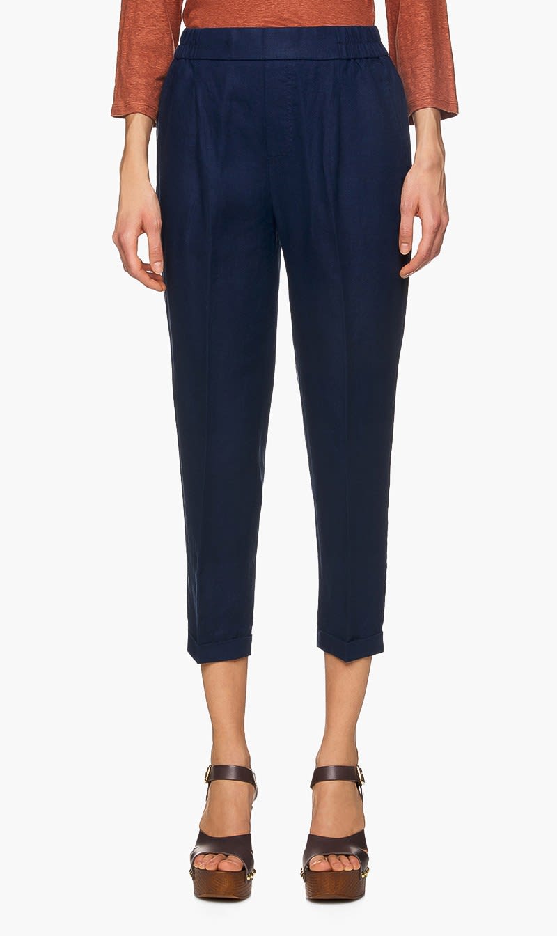 Blue United Colors Of Benetton Pink Linen Trousers for Women