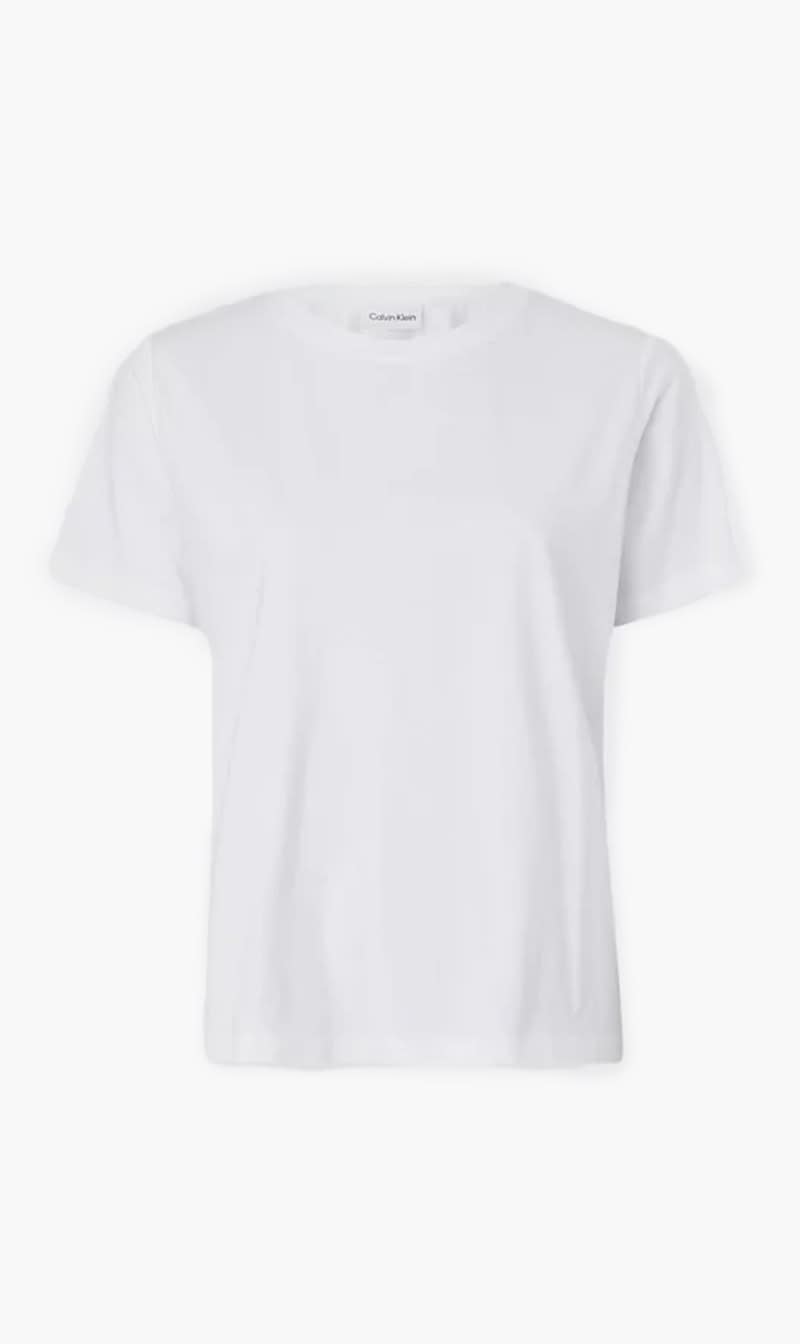 

Calvin Klein White Smooth Cotton Crew N for Women | The Deal Outlet