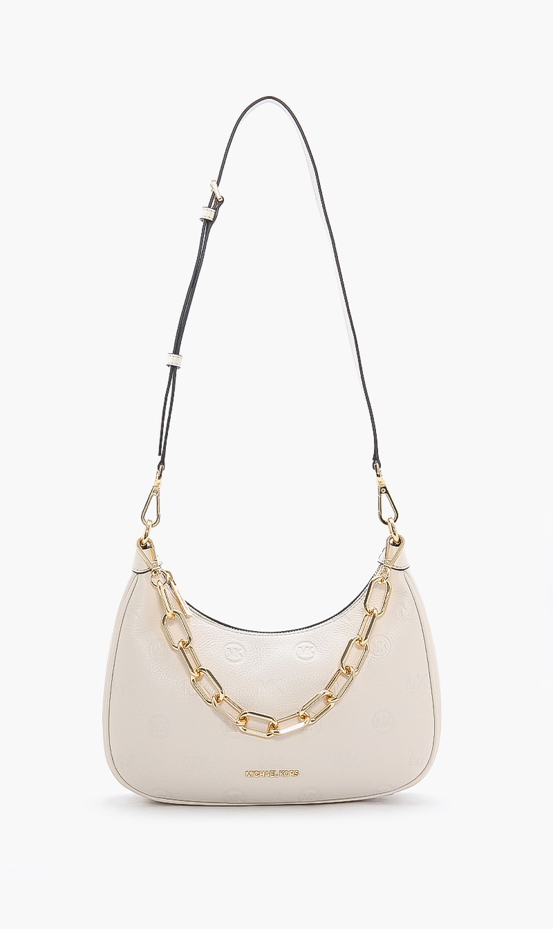 

Cora Large Pochette Chain Bag, Beige
