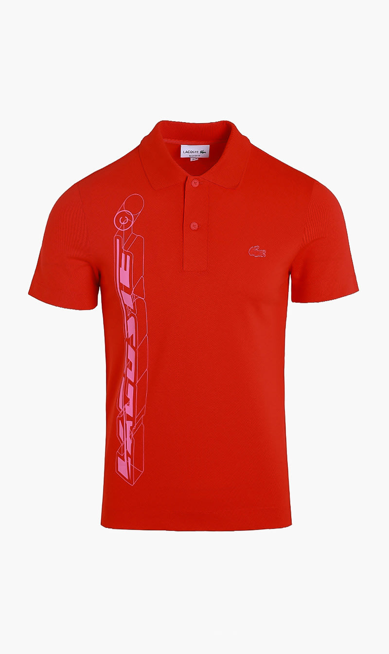 

Lacoste Red Regular Fit Polo Shirt for Men | The Deal Outlet