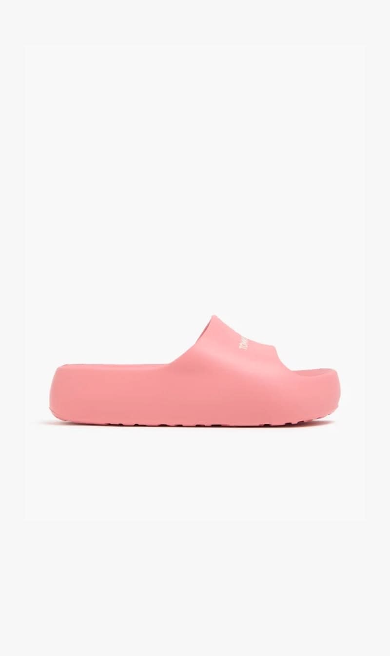 

Tommy Hilfiger Pink Chunky Flatform Pool Slides for Women | The Deal Outlet