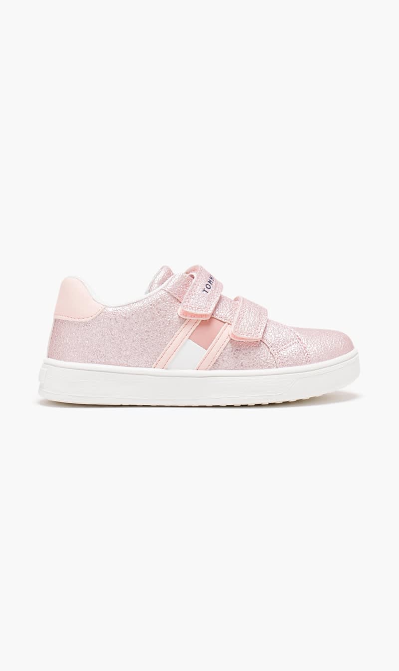 

Tommy Hilfiger Pink Flag Velcro Sneakers for Girls | The Deal Outlet