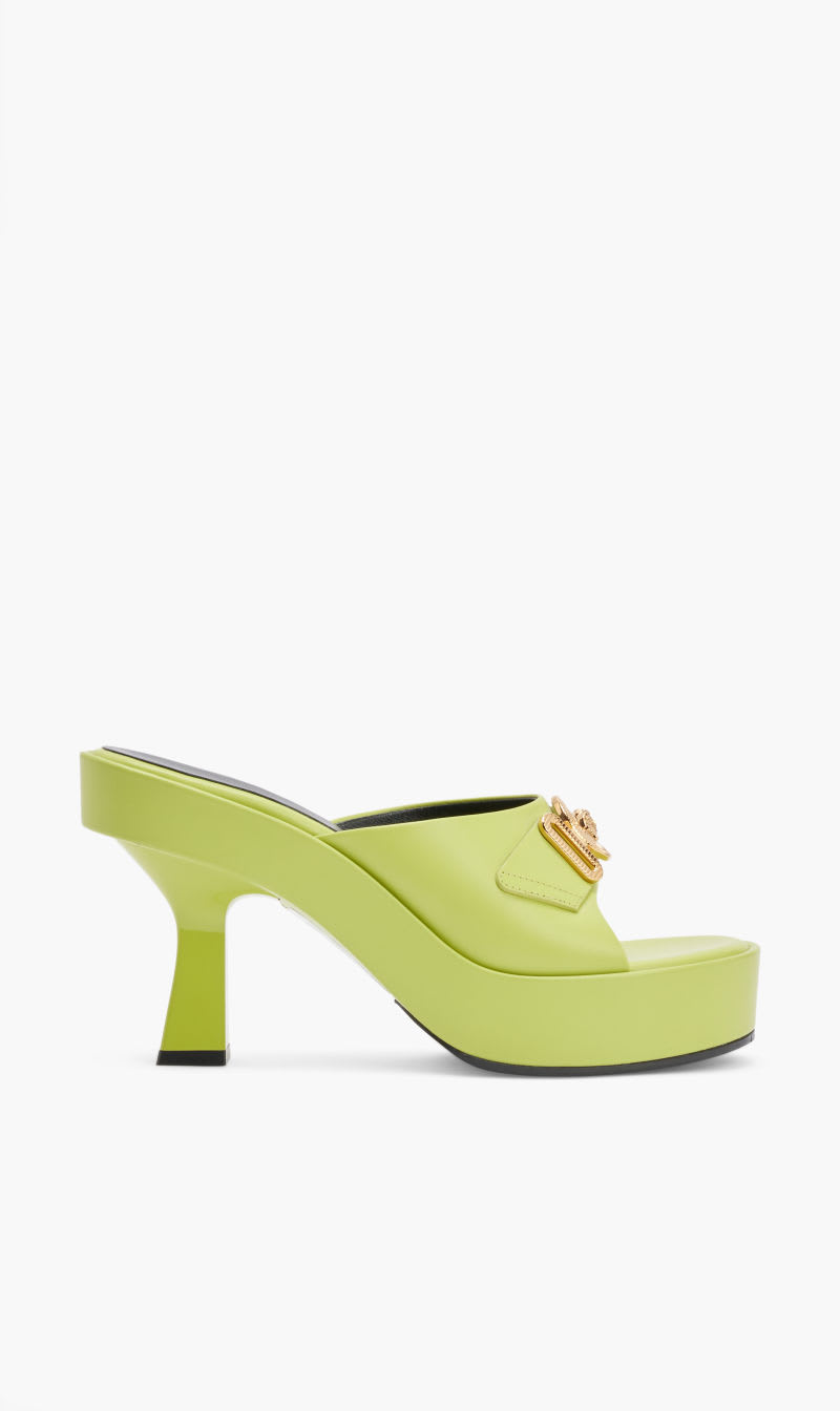 

Versace Yellow Mules Platform 100 Biggie for Women | The Deal Outlet