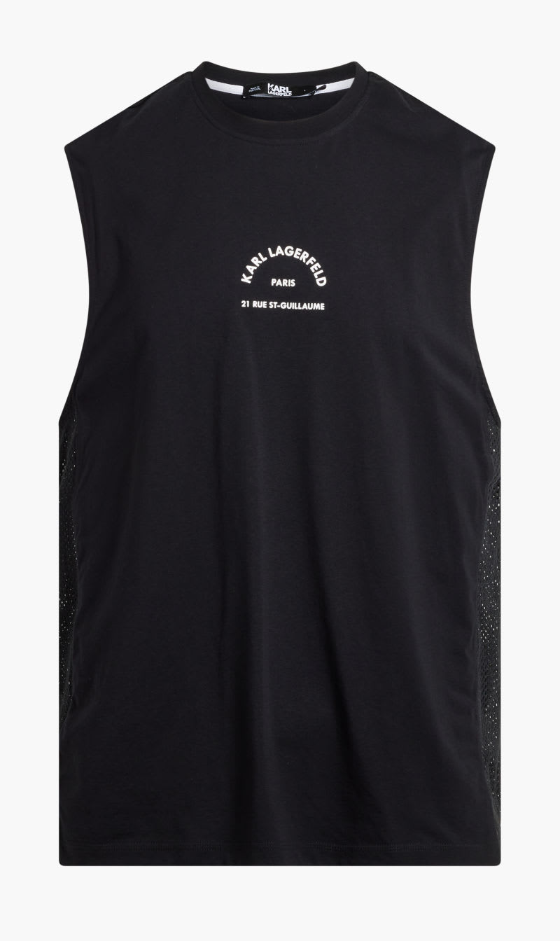 

Karl Lagerfeld Black Athleisure Tank Top for Men | The Deal Outlet