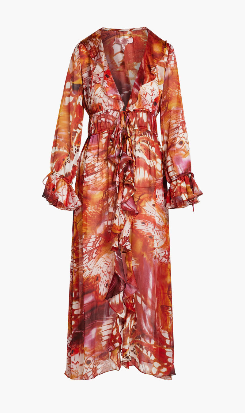 

Guess Orange Ls Vanessa Duster for Women | The Deal Outlet