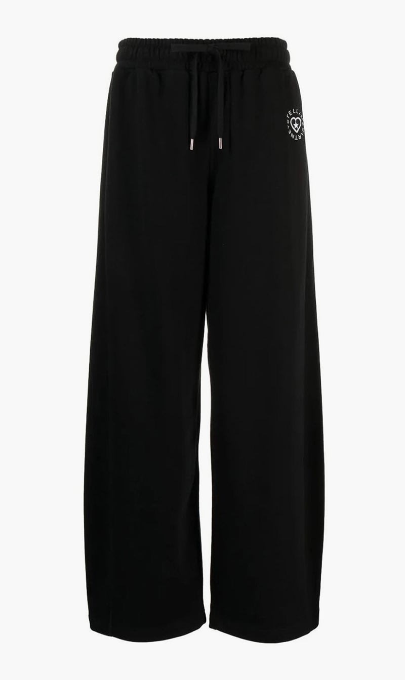 

Stella Mc Cartney Black Logo Patch Trousers for Women | The Deal Outlet