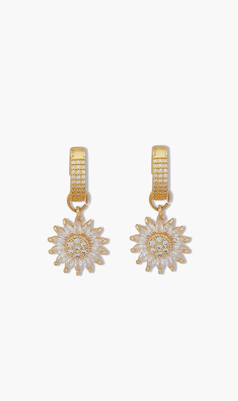 

Sunflower Huggie Hoop Earrings
