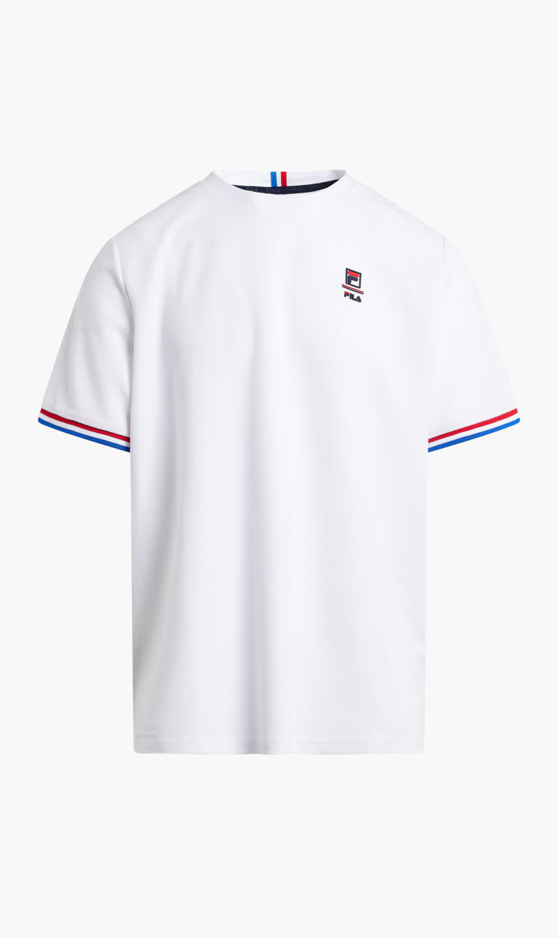 

Fila White Poly Tee Raised Rubber Print for Men | The Deal Outlet