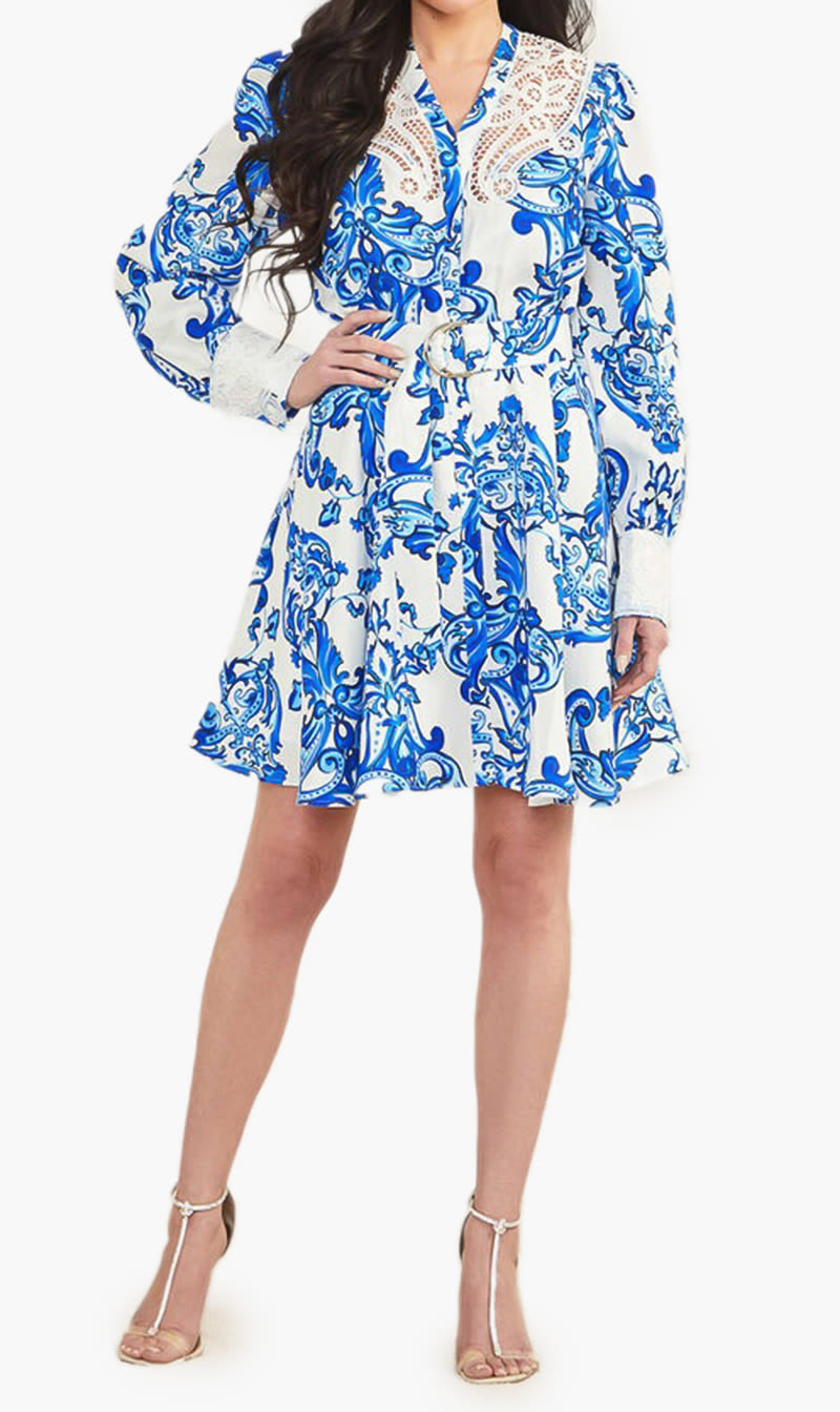 

Guess Blue Blue Note Dress for Women | The Deal Outlet