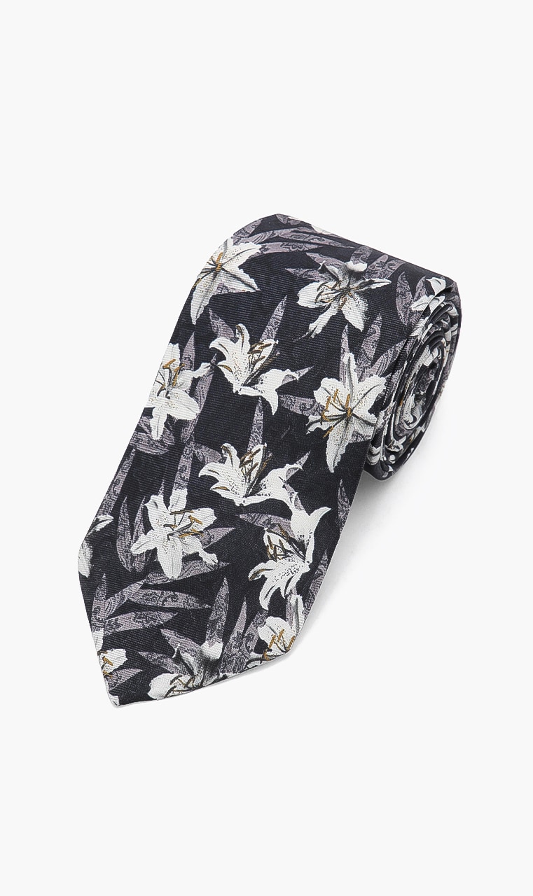 

Floral Print Silk Tie