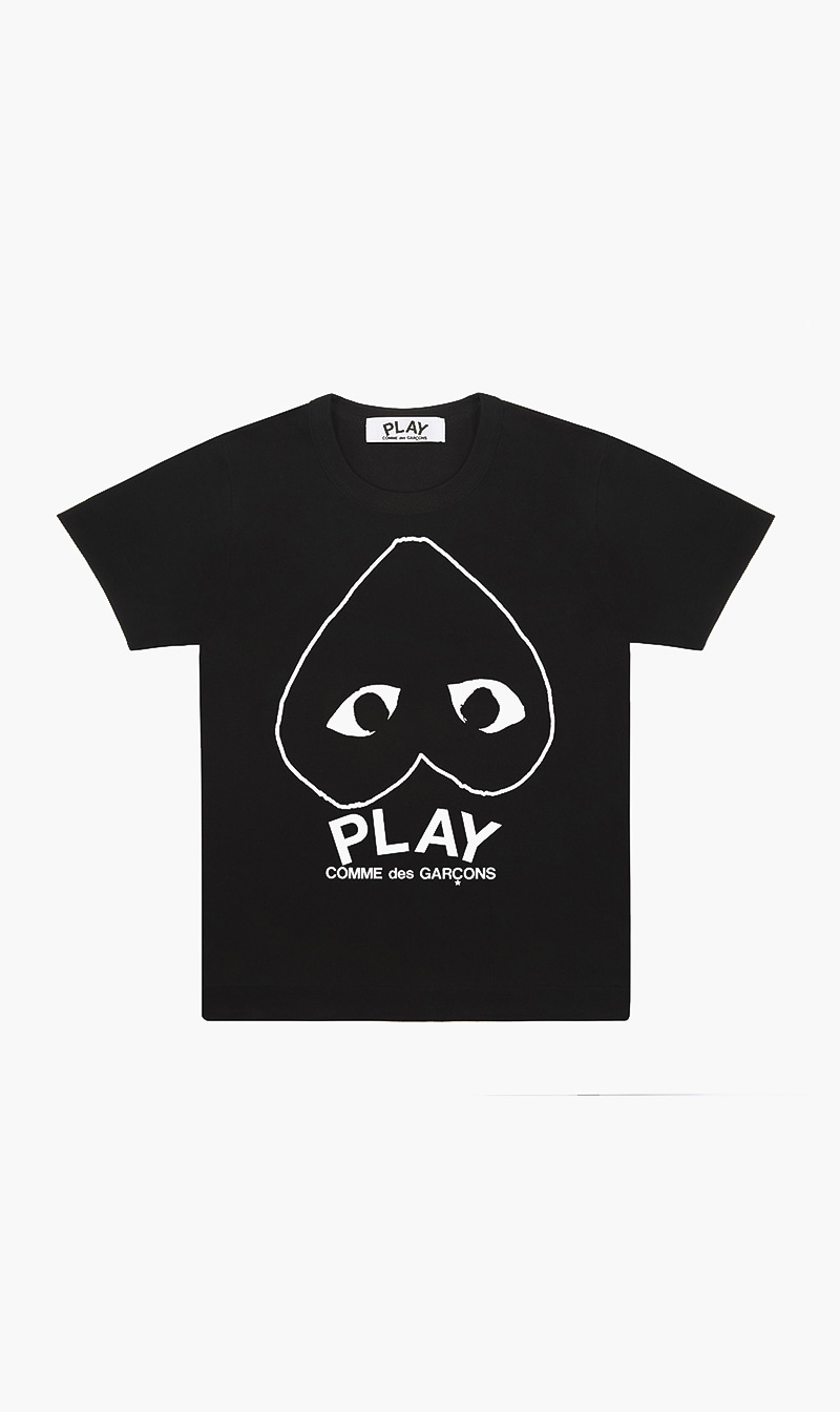 

Reverse Heart Logo Print T-shirt, Black
