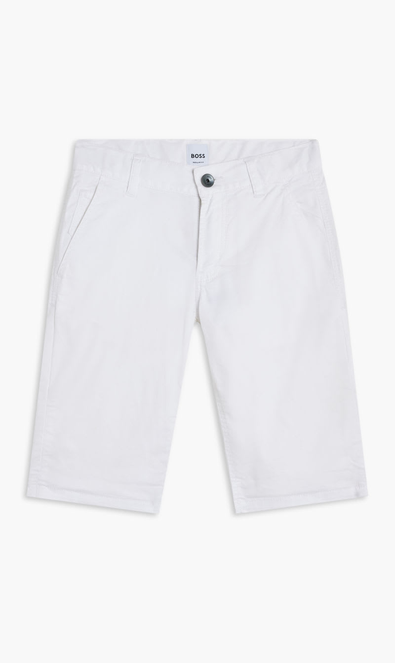 

Hugo Boss White Bermuda Shorts for Boys | The Deal Outlet