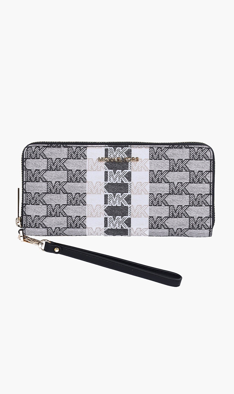 

Michael Kors Grey All Over Branding Wallet for Women | The Deal Outlet