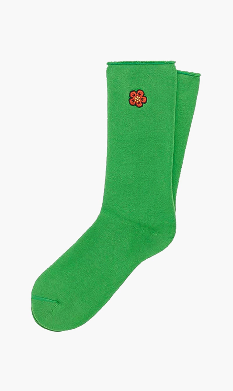 

Kenzo Green Boke Flower Embroidered Socks | The Deal Outlet