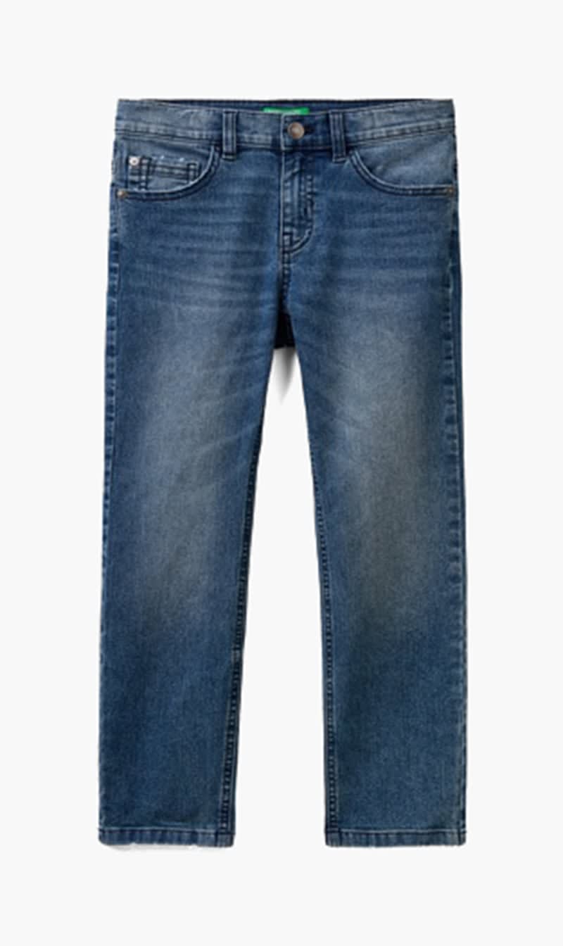 United Colors Of Benetton Dark Blue Slim Fit Denim for Boys