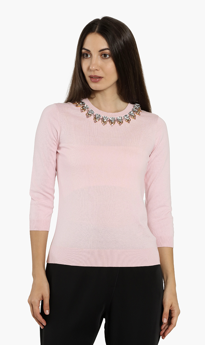 

Ted Baker Embellished Neckline Sweater