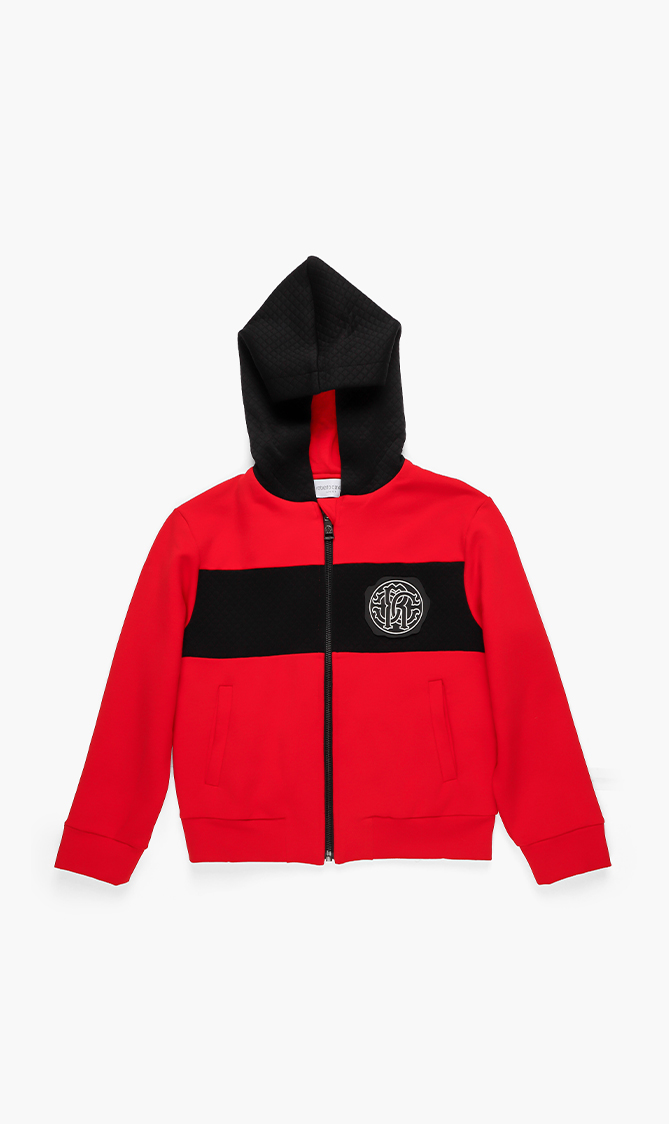 

Colourblock Zipped Hoodie