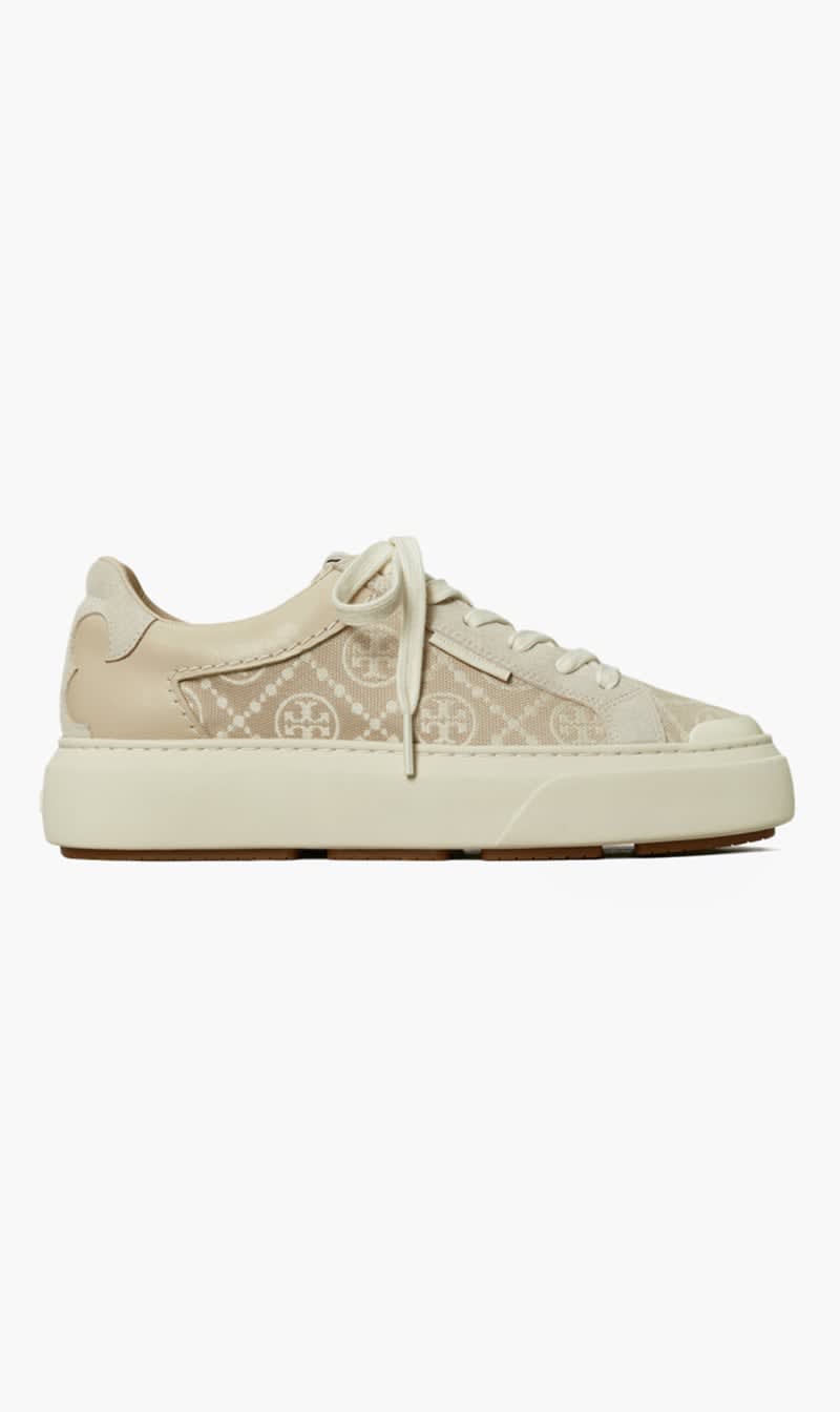 

Tory Burch Beige T Monogram Ladybug Sneaker for Women | The Deal Outlet