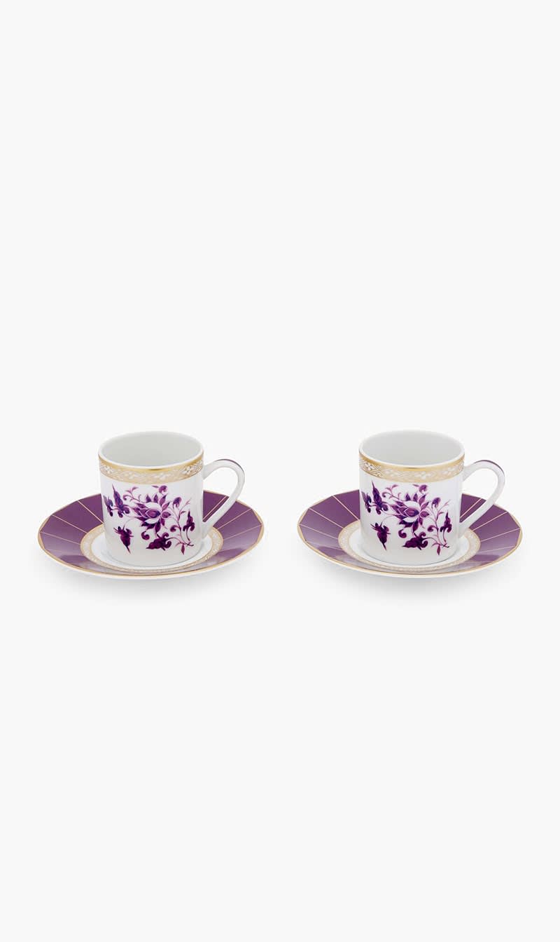 

Bernardaud Pink Coffee Cup & Saucer Set Of 2 | The Deal Outlet