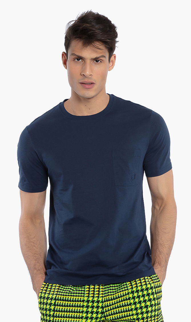 

Vilebrequin Blue Regular Fit Cotton Solid T-shirt for Men | The Deal Outlet