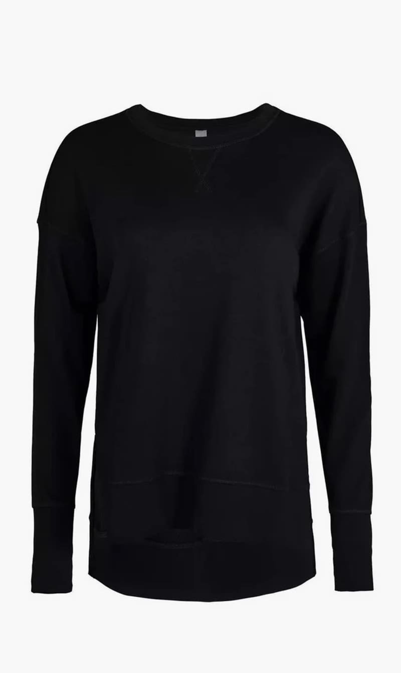 

Sweaty Betty Black After Class Longline Sweatshir for Women | The Deal Outlet