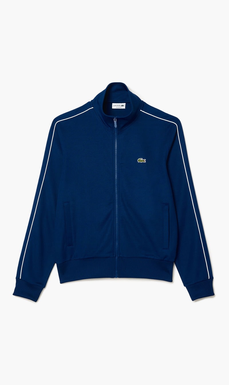 

Lacoste Blue Paris Pique Zip Front Track Jacket for Men | The Deal Outlet