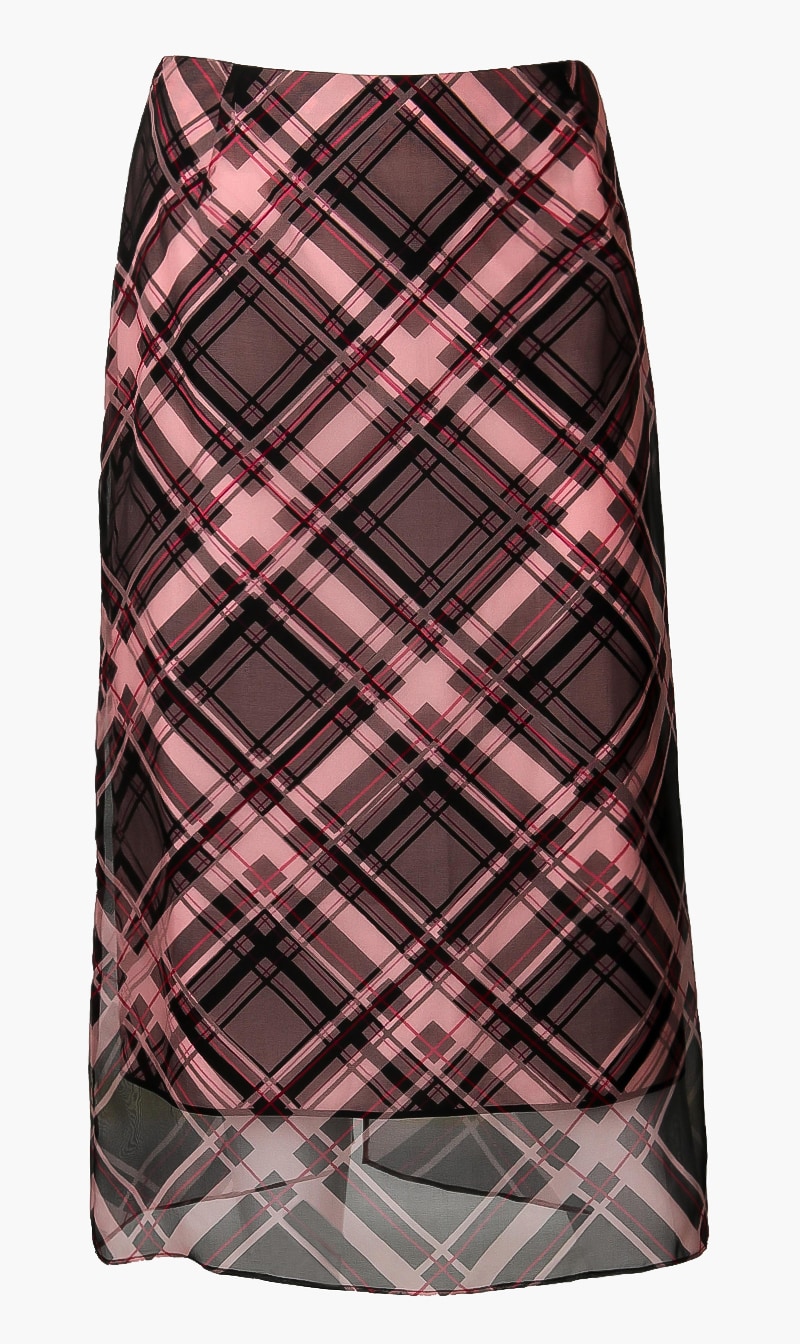 

Chequered Skirt, Pink
