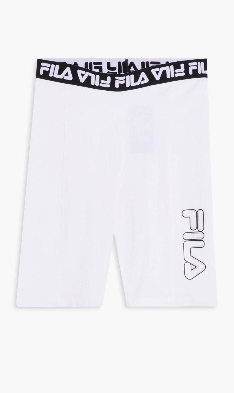 

Fila White Solid Biker Pants for Women | The Deal Outlet