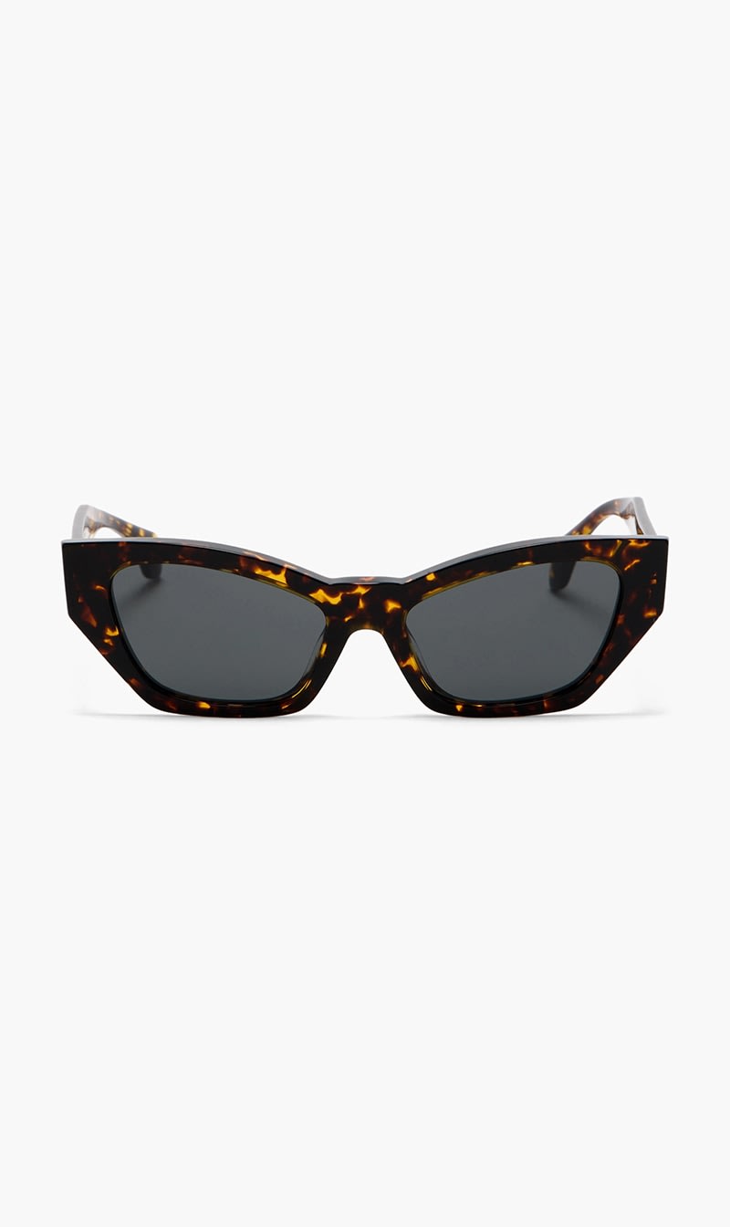 Versace Brown Signature Cat Eye Sunglasses for Women