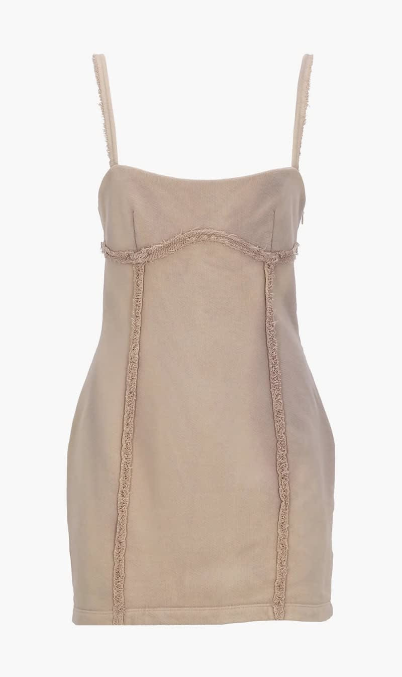 

Off-white Beige Laundry Fleece Mini Dress Nude Nude for Women | The Deal Outlet