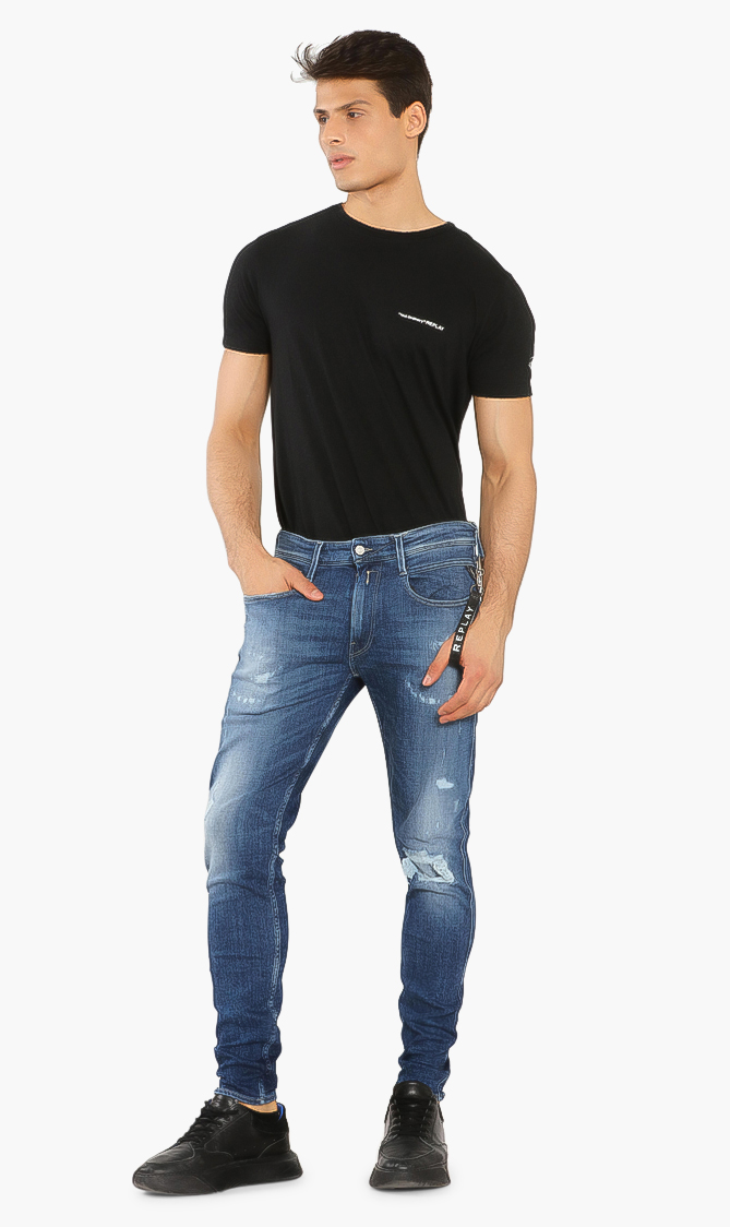 

Sustainable Cotton Super Slim Jeans, Blue