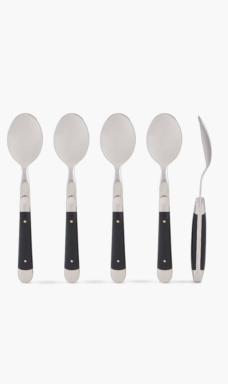 

Forge De Laguiole Black Set Of 6 - Black Handle Coffee Spoons | The Deal Outlet