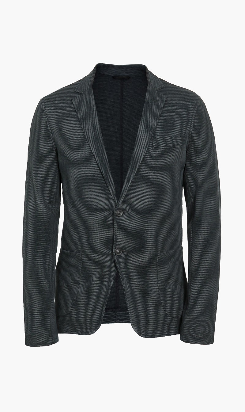 

Slim Fit Knit Effect Jacket, Black