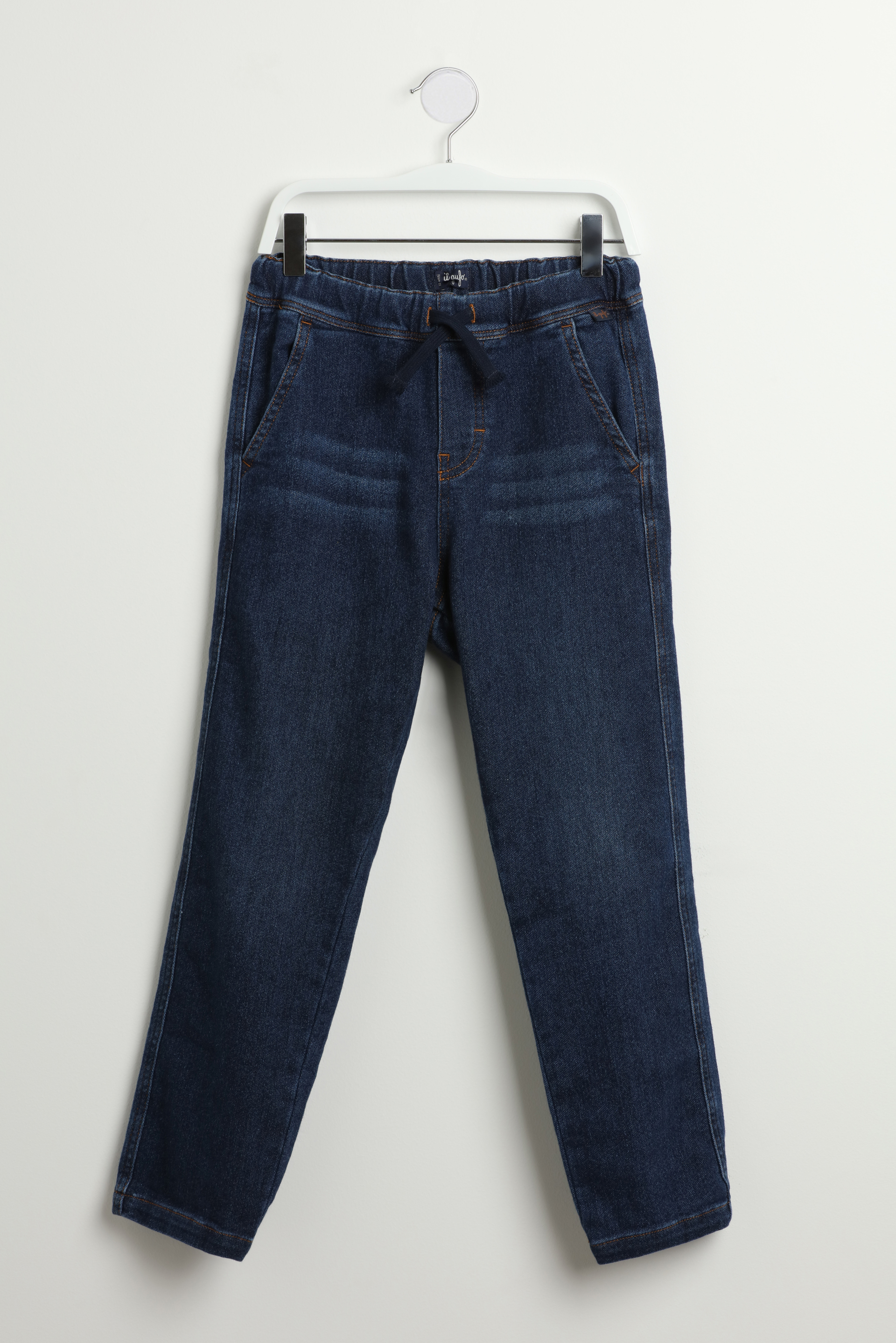 

Il Gufo Elastic Waistband Denim Pants