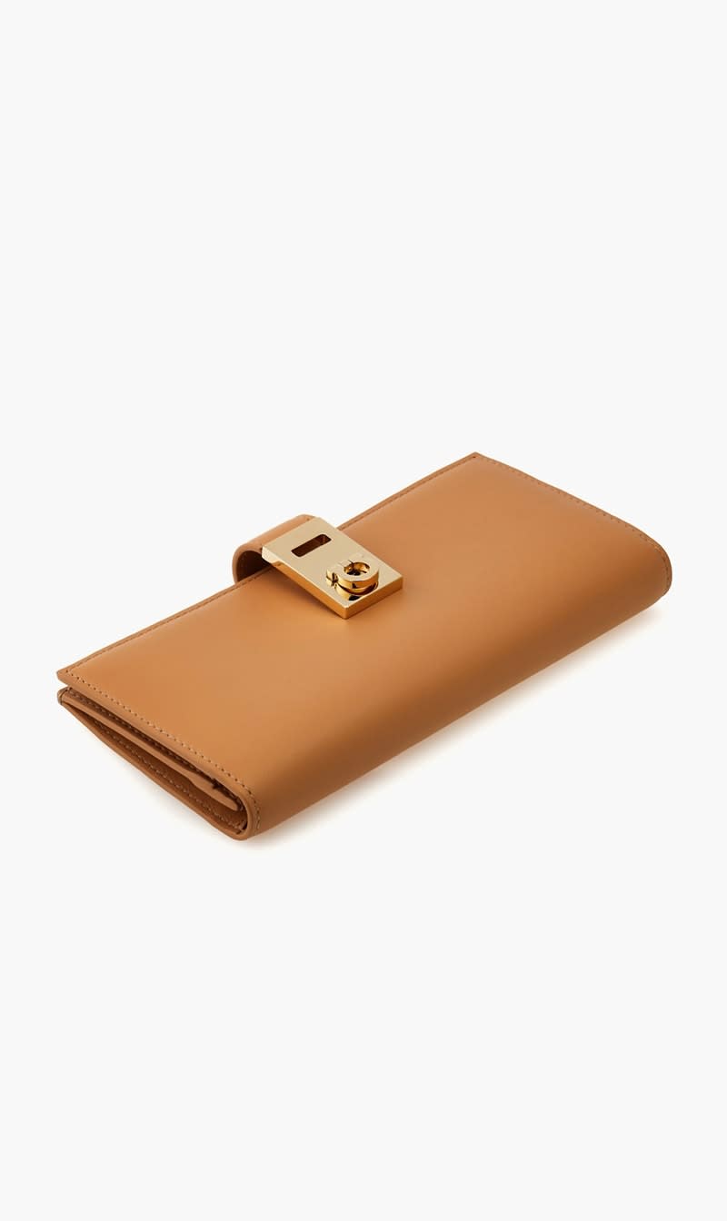 

Salvatore Ferragamo Beige Continental Wallet for Women | The Deal Outlet