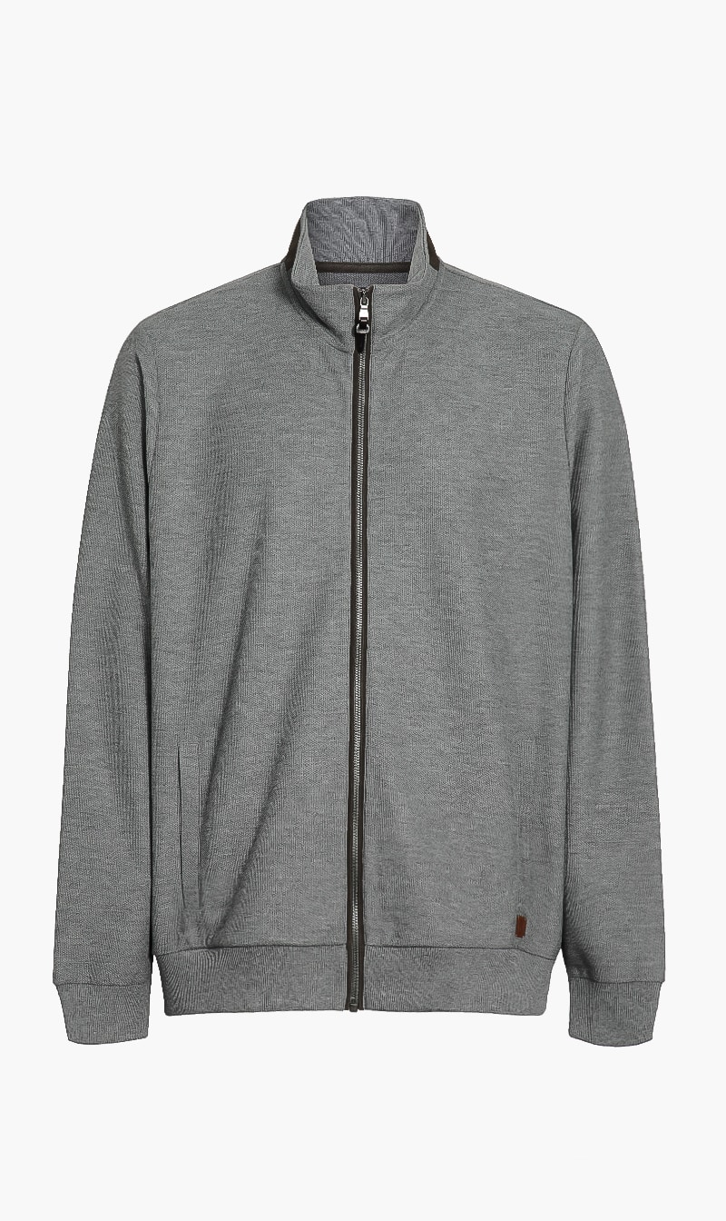 

Hackett London Grey Classic Fit Zip Closure Jacket for Men | The Deal Outlet