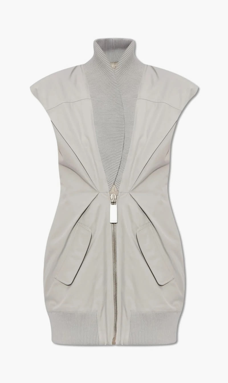 

Off-white Grey Co Ss Mini Puff Dress Artic Ice Artic I for Women | The Deal Outlet